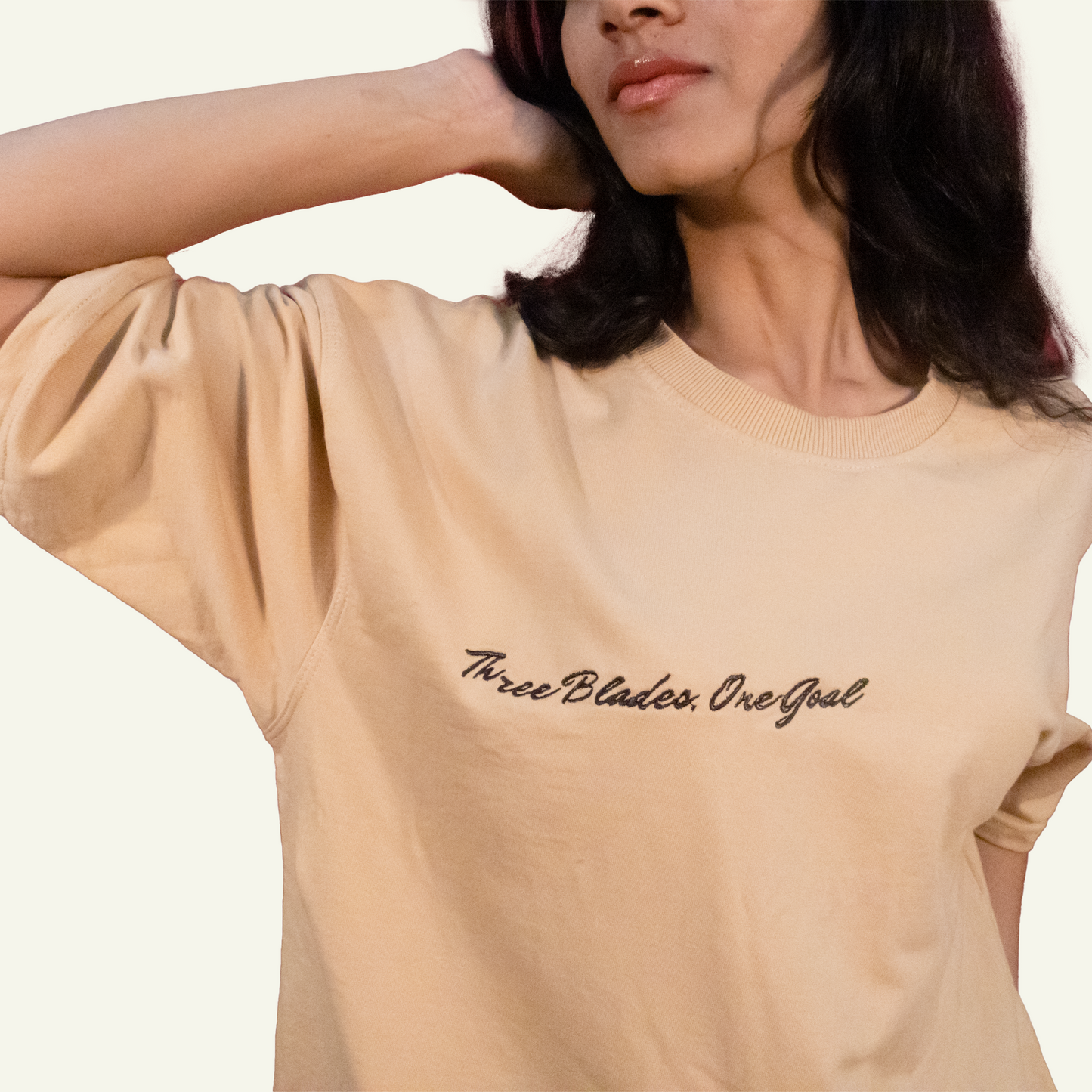 Three Sword Embroidered Unisex Oversized T-shirt