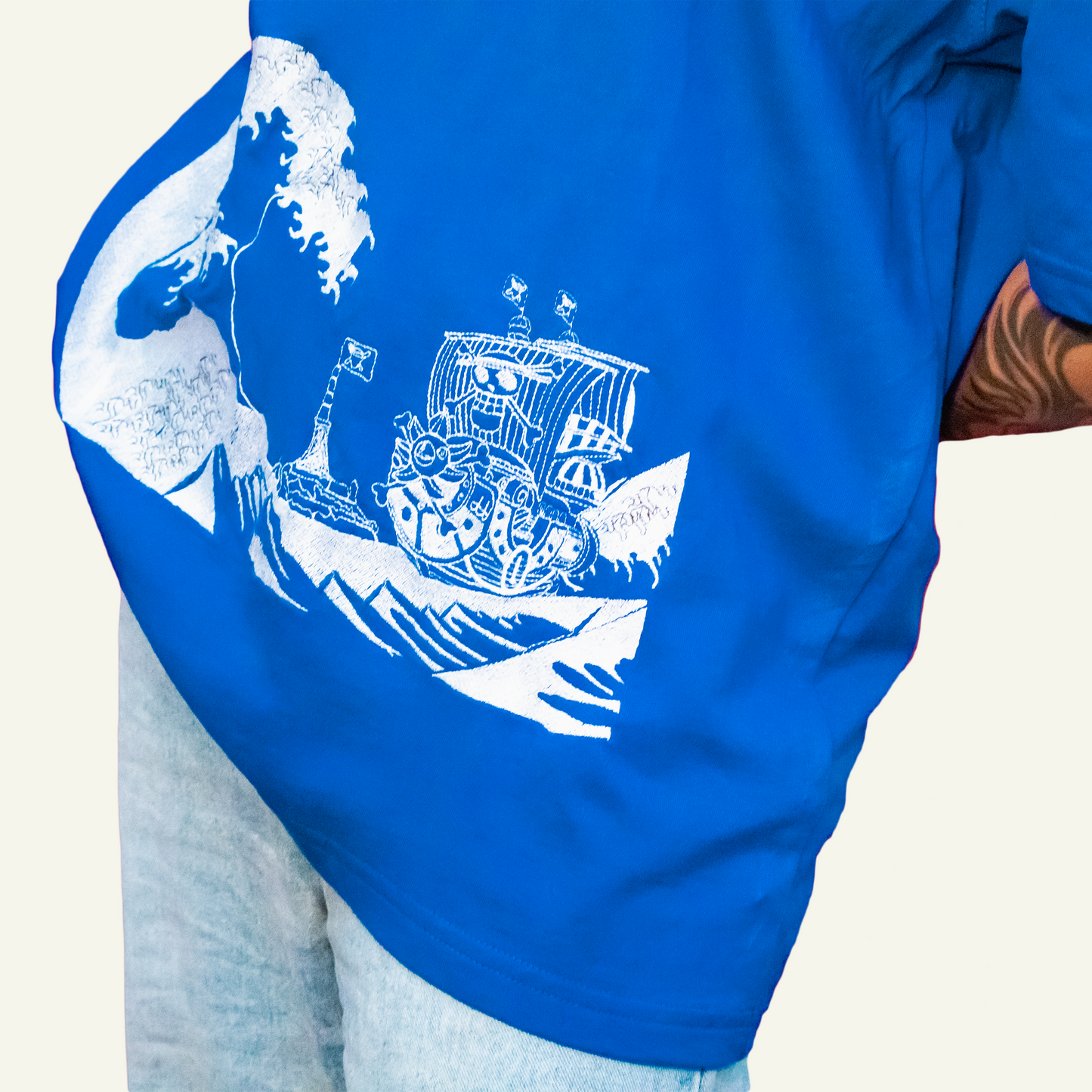 One Piece Embroidered Unisex Oversized T-shirt