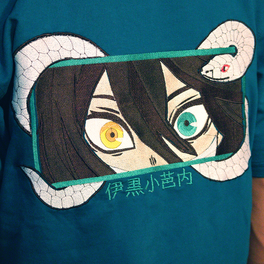 Obanai Iguro Embroidered Unisex Oversized T-shirt
